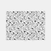 Snoopy Smile Giggle Laugh Pattern Fleecedecke (Vorderseite (Horizontal))