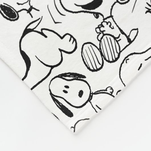 Snoopy Smile Giggle Laugh Pattern Fleecedecke (Ecke)