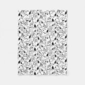 Snoopy Smile Giggle Laugh Pattern Fleecedecke (Vorderseite)