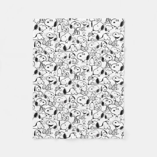 Snoopy Smile Giggle Laugh Pattern Fleecedecke (Vorderseite)