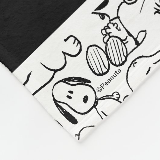 Snoopy Smile Giggle Laugh Pattern Fleecedecke (Ecke)