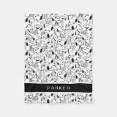 Snoopy Smile Giggle Laugh Pattern Fleecedecke (Vorderseite)