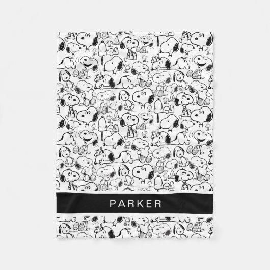 Snoopy Smile Giggle Laugh Pattern Fleecedecke (Vorderseite)