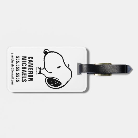 Snoopy Smile Giggle Laugh Pattern Gepäckanhänger (Rückseite horizontal)