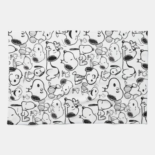 Snoopy Smile Giggle Laugh Pattern Geschirrtuch (Horizontal)