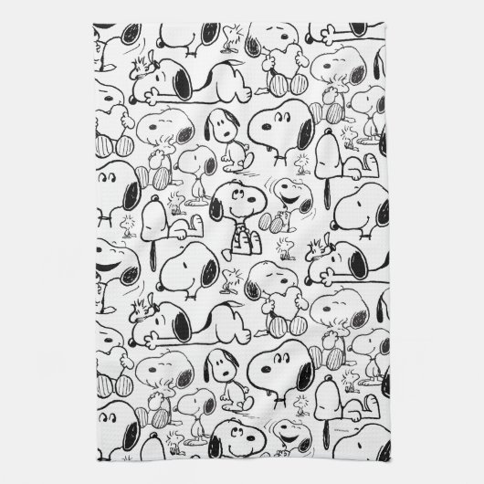 Snoopy Smile Giggle Laugh Pattern Geschirrtuch (Vertikal)