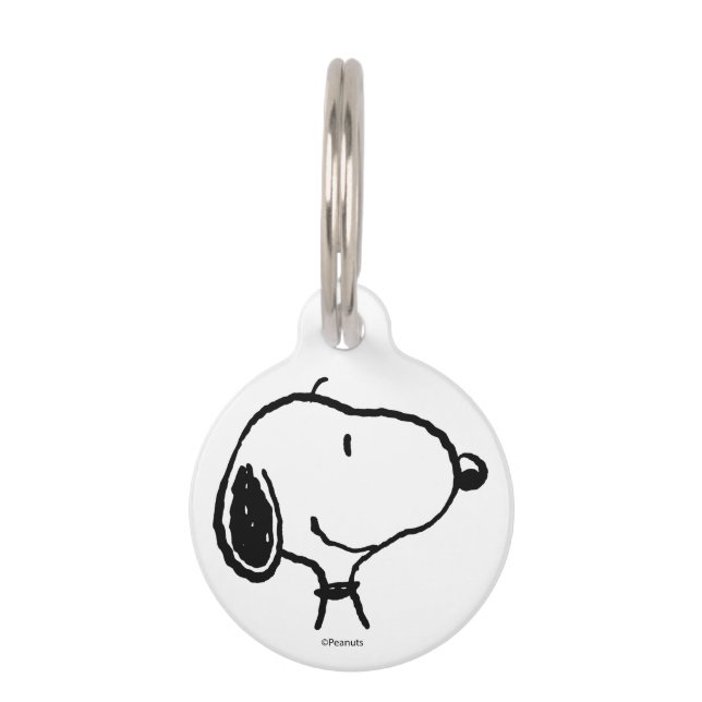 Snoopy Smile Giggle Laugh Pattern Haustiermarke (Vorderseite)