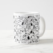Snoopy Smile Giggle Laugh Pattern Jumbo-Tasse (Vorderseite Rechts)