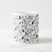 Snoopy Smile Giggle Laugh Pattern Jumbo-Tasse (Vorderseite)