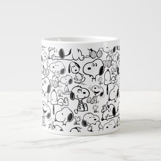 Snoopy Smile Giggle Laugh Pattern Jumbo-Tasse (Vorderseite)