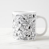 Snoopy Smile Giggle Laugh Pattern Jumbo-Tasse (Rechts)