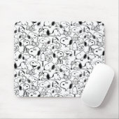 Snoopy Smile Giggle Laugh Pattern Mousepad (Mit Mouse)