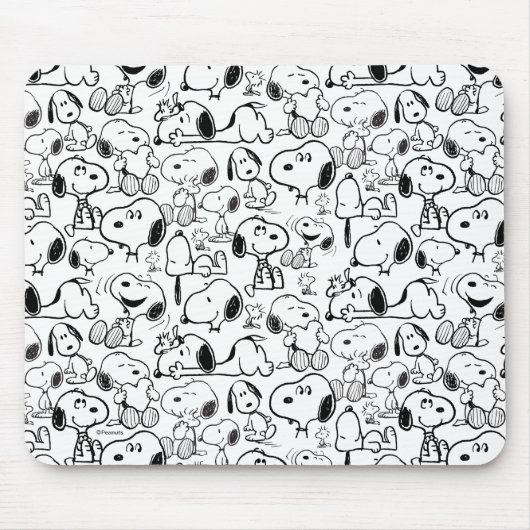 Snoopy Smile Giggle Laugh Pattern Mousepad (Vorne)