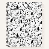 Snoopy Smile Giggle Laugh Pattern Notizblock (Vorderseite)