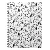 Snoopy Smile Giggle Laugh Pattern Notizblock (Vorderseite)