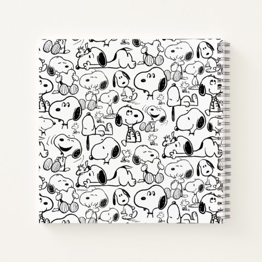 Snoopy Smile Giggle Laugh Pattern Notizblock (Rückseite)