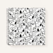 Snoopy Smile Giggle Laugh Pattern Notizblock (Vorderseite)