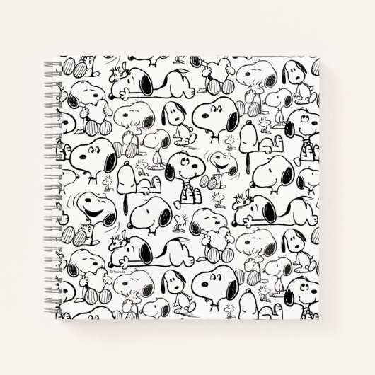 Snoopy Smile Giggle Laugh Pattern Notizblock (Vorderseite)