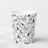 Snoopy Smile Giggle Laugh Pattern Pappbecher (Vorderseite)