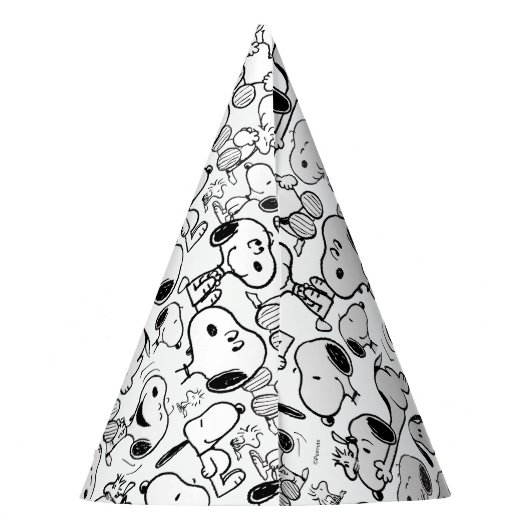 Snoopy Smile Giggle Laugh Pattern Partyhütchen (Rückseite)