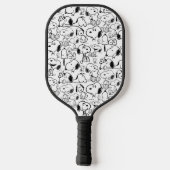 Snoopy Smile Giggle Laugh Pattern Pickleball Schläger (Rückseite)