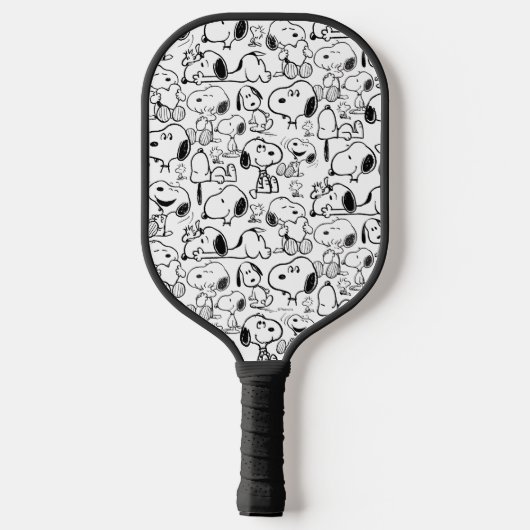 Snoopy Smile Giggle Laugh Pattern Pickleball Schläger (Rückseite)