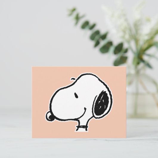 Snoopy Smile Giggle Laugh Pattern Postkarte (Stehend Vorderseite)