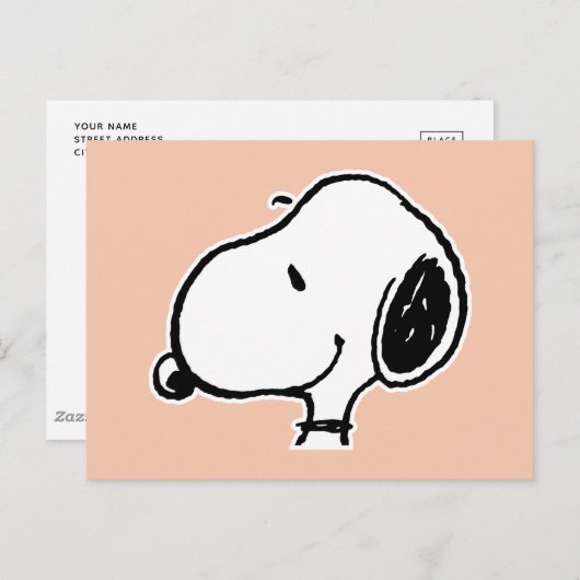 Snoopy Smile Giggle Laugh Pattern Postkarte (Vorne/Hinten)