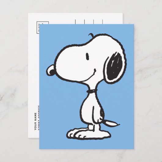 Snoopy Smile Giggle Laugh Pattern Postkarte (Vorne/Hinten)