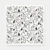 Snoopy Smile Giggle Laugh Pattern Serviette (Vorderseite)