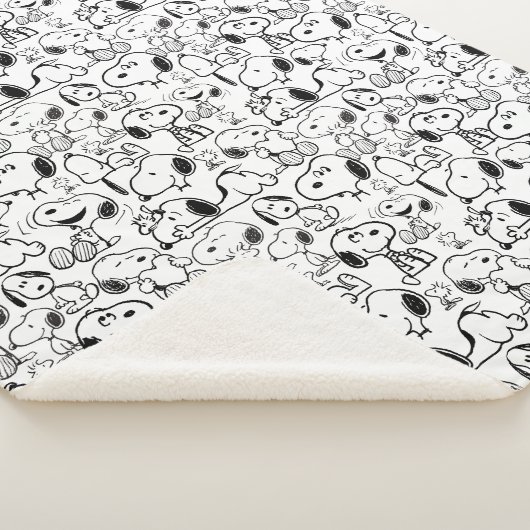 Snoopy Smile Giggle Laugh Pattern Sherpadecke (3/4)
