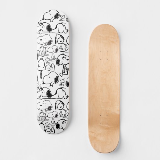 Snoopy Smile Giggle Laugh Pattern Skateboard (Vorderseite)