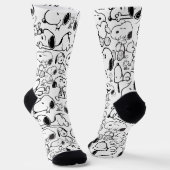 Snoopy Smile Giggle Laugh Pattern Socken (Gewinkelt)
