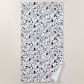Snoopy Smile Giggle Laugh Pattern Strandtuch (Vorderseite)