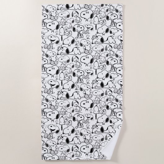 Snoopy Smile Giggle Laugh Pattern Strandtuch (Vorderseite)