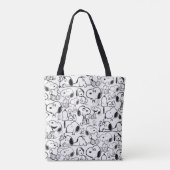 Snoopy Smile Giggle Laugh Pattern Tasche (Rückseite)