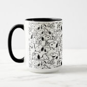 Snoopy Smile Giggle Laugh Pattern Tasse (Links)