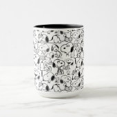 Snoopy Smile Giggle Laugh Pattern Tasse (Zentrum)