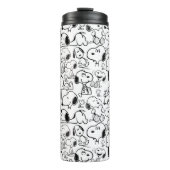 Snoopy Smile Giggle Laugh Pattern Thermosbecher (Vorderseite)