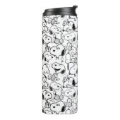 Snoopy Smile Giggle Laugh Pattern Thermosbecher (Nach links gedreht)