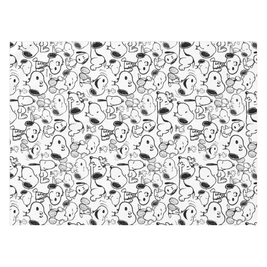 Snoopy Smile Giggle Laugh Pattern Tischdecke (Vorderseite (Horizontal))