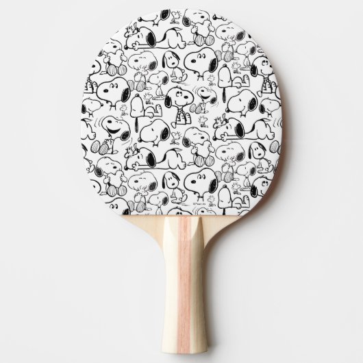 Snoopy Smile Giggle Laugh Pattern Tischtennis Schläger (Vorderseite)