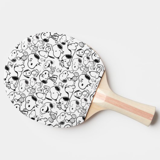 Snoopy Smile Giggle Laugh Pattern Tischtennis Schläger (Seitenansicht)