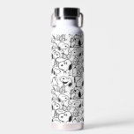 Snoopy Smile Giggle Laugh Pattern Trinkflasche<br><div class="desc">Schauen Sie sich dieses super niedliche Design mit Snoopy Spaß in verschiedenen Posen an.</div>