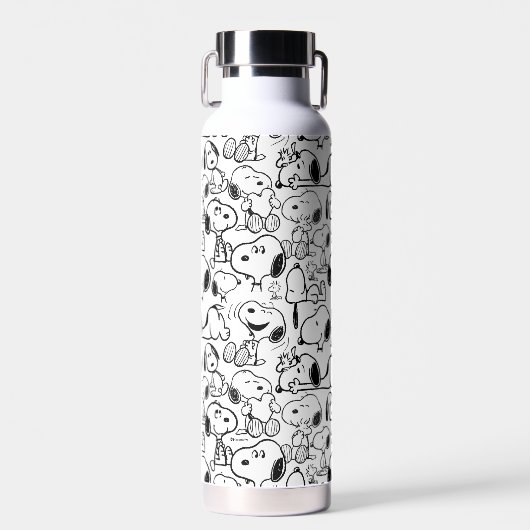 Snoopy Smile Giggle Laugh Pattern Trinkflasche (Vorne)