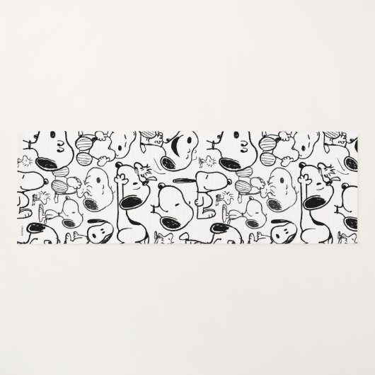 Snoopy Smile Giggle Laugh Pattern Yogamatte (Vorderseite (Horizontal))