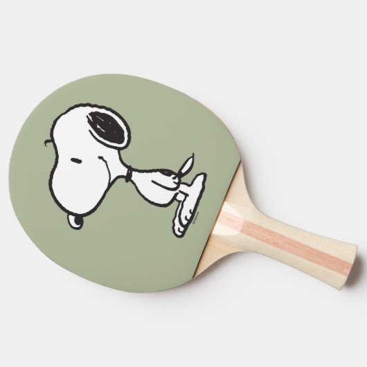 Snoopy Smile Giggle Laugh Tischtennis Schläger (Seitenansicht)