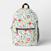 Snoopy So Sweet Blume Muster Bedruckter Rucksack (Vorderseite)
