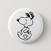 Snoopy So Sweet Blume Muster Button (Vorderseite)