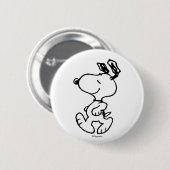 Snoopy So Sweet Blume Muster Button (Vorne & Hinten)